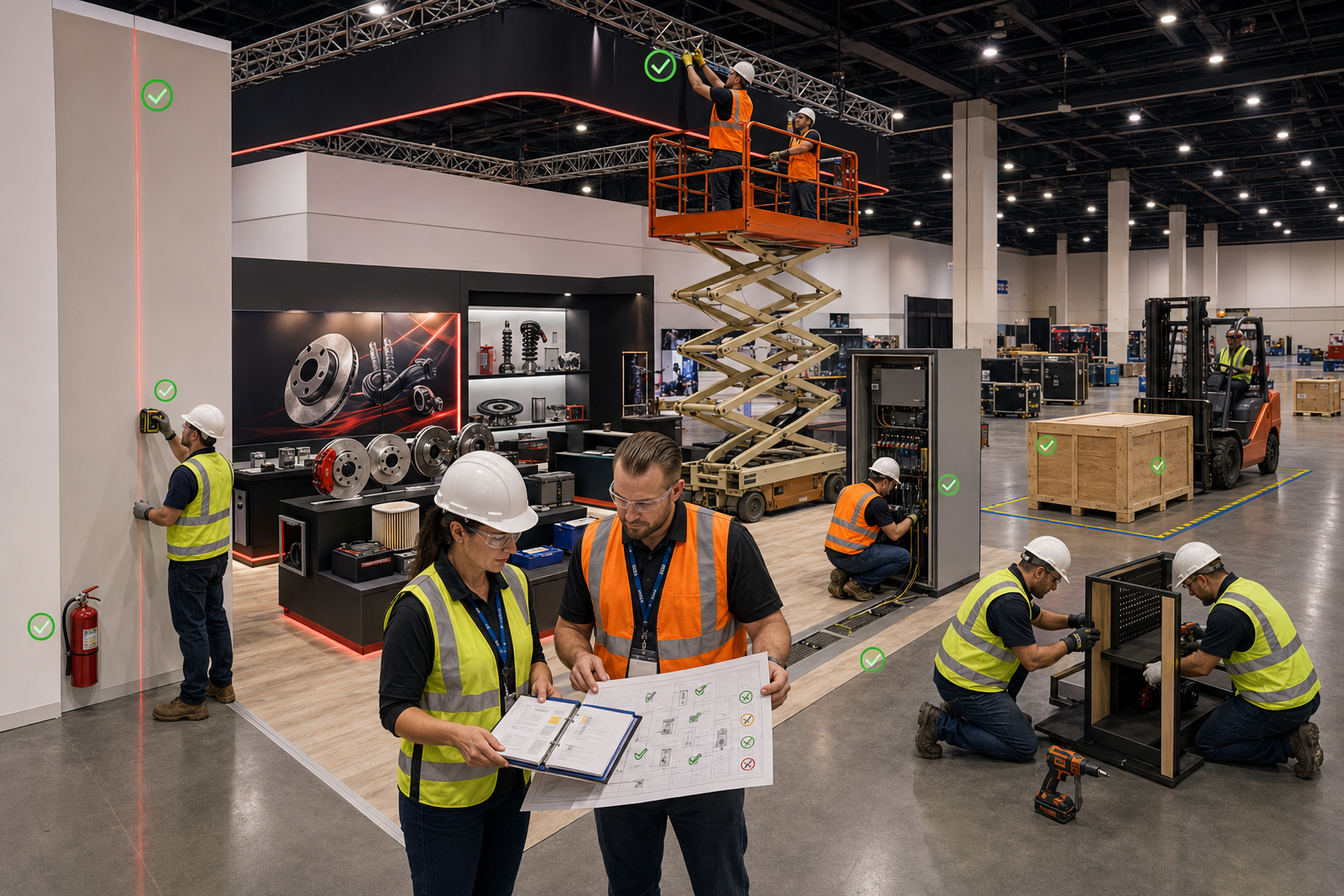 AAPEX exhibitor manual being reviewed for booth rules
